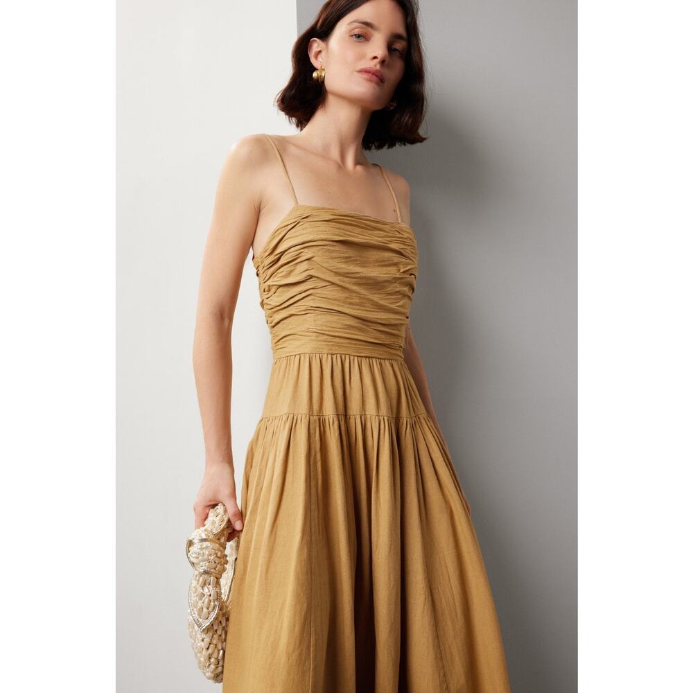 Toccin x RTR‎ Ruched Tie Midi Dress Size 6